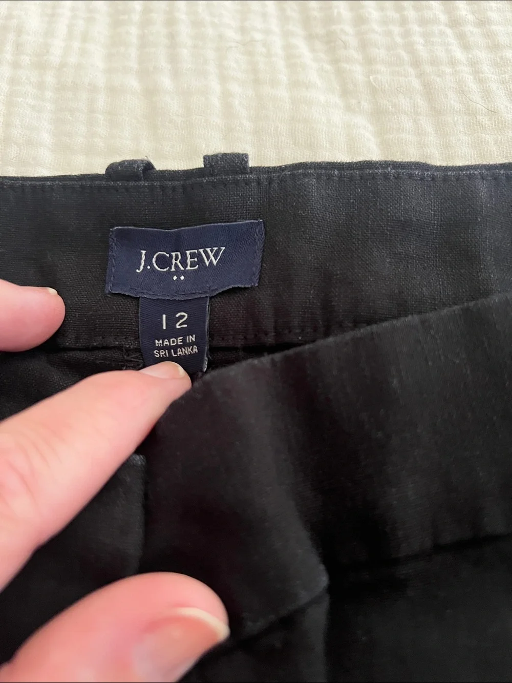 J. Crew Black Linen Dress Pants - Straight Leg